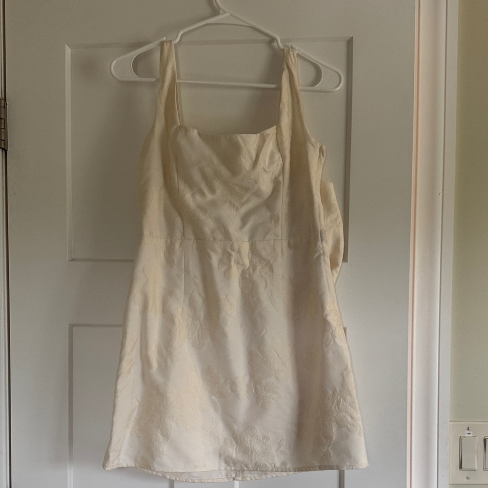 Lulu's Cream Floral Dress